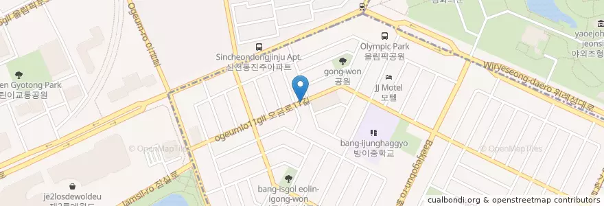 Mapa de ubicacion de 파도회집 en Zuid-Korea, Seoel, 송파구.