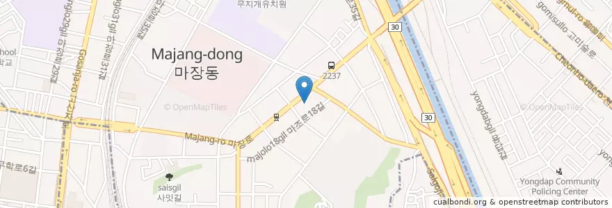 Mapa de ubicacion de 일출회집 en 대한민국, 서울, 성동구, 마장동.