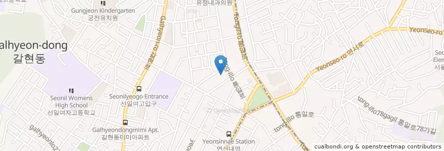 Mapa de ubicacion de 목포회집 en Республика Корея, Сеул, 은평구, 갈현1동.