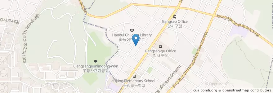 Mapa de ubicacion de 경포대회집 en Korea Selatan, 서울, 강서구, 화곡6동.