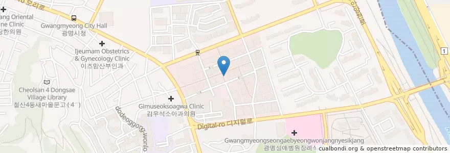 Mapa de ubicacion de 일도회집 en 韩国/南韓, 京畿道, 光明市.
