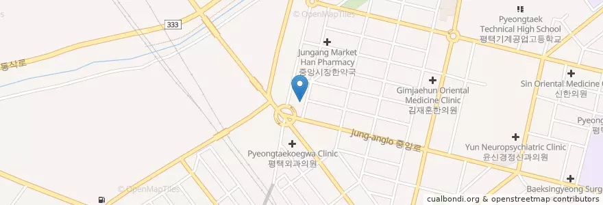 Mapa de ubicacion de 대원회집 en کره جنوبی, گیونگی-دو, 평택시.