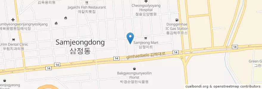 Mapa de ubicacion de 아름회집 en کره جنوبی, جئونسانگنام-دو, 김해시.