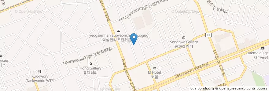 Mapa de ubicacion de 만선횟집 en Corée Du Sud, Séoul, 강남구, 역삼동, 역삼1동.