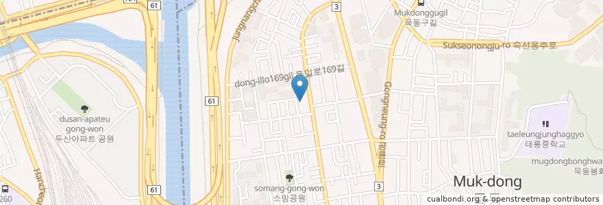 Mapa de ubicacion de Bada Fish Restaurant en South Korea, Seoul, Jungnang-Gu, Muk 2(I)-Dong.