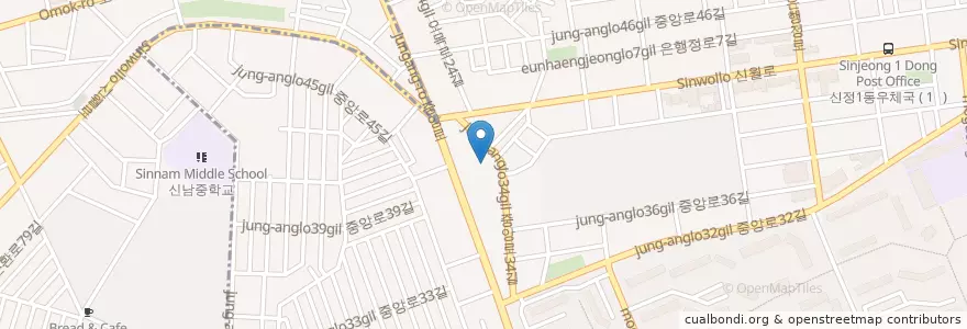 Mapa de ubicacion de 영해횟집 en 韩国/南韓, 首尔, 陽川區, 신정1동.