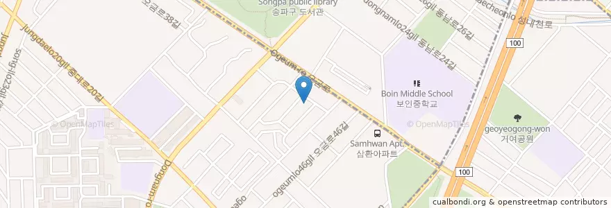 Mapa de ubicacion de 부부횟집 en Corée Du Sud, Séoul, 송파구, 가락2동.