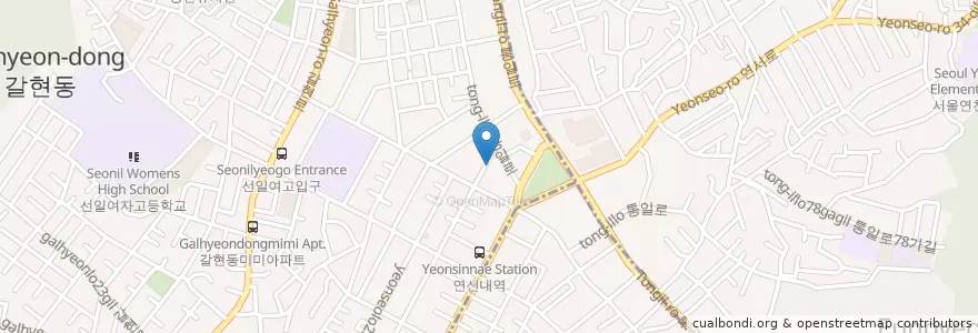Mapa de ubicacion de 자갈치횟집 en 대한민국, 서울, 은평구.