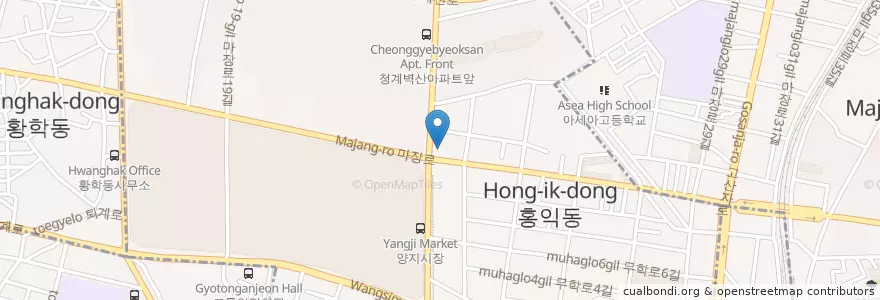 Mapa de ubicacion de 태평양수산횟집 en Corea Del Sur, Seúl, 성동구, 왕십리도선동.