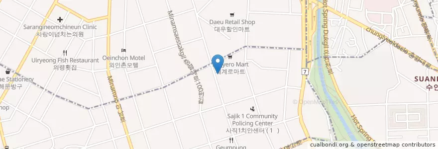 Mapa de ubicacion de 싱싱활어횟집 en 韩国/南韓, 釜山, 東萊區.