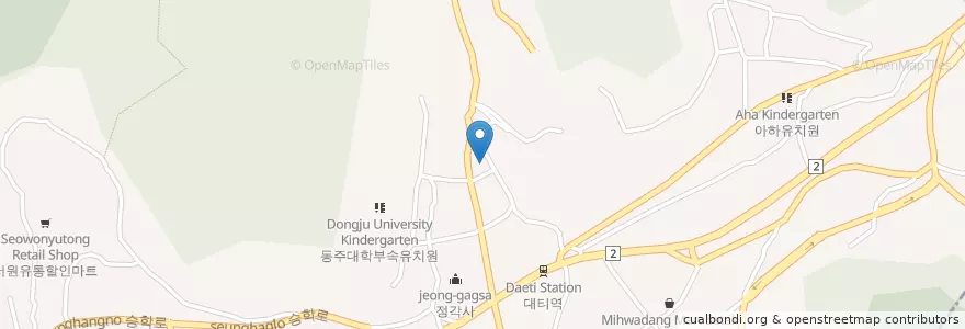Mapa de ubicacion de 남해횟집 en کره جنوبی, بوسان, 사하구, 괴정동.
