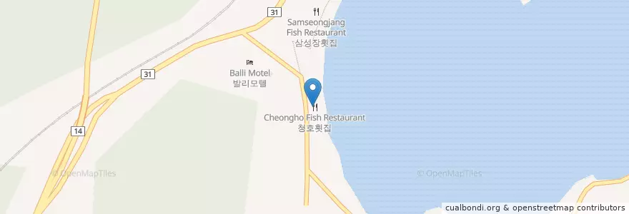 Mapa de ubicacion de 청호횟집 en 韩国/南韓, 釜山, 機張郡, 일광면.