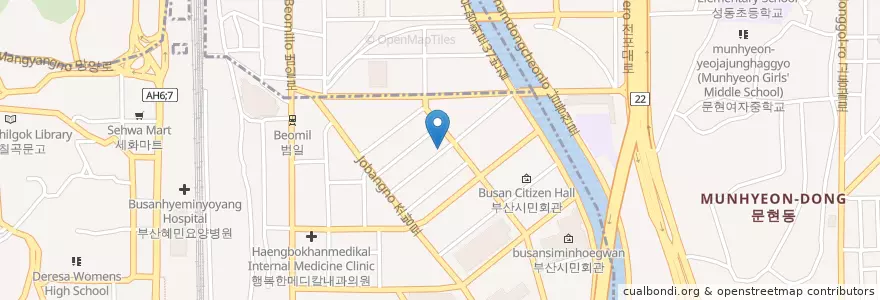 Mapa de ubicacion de 대형횟집 en 大韓民国, 釜山, 東区, 凡一洞.