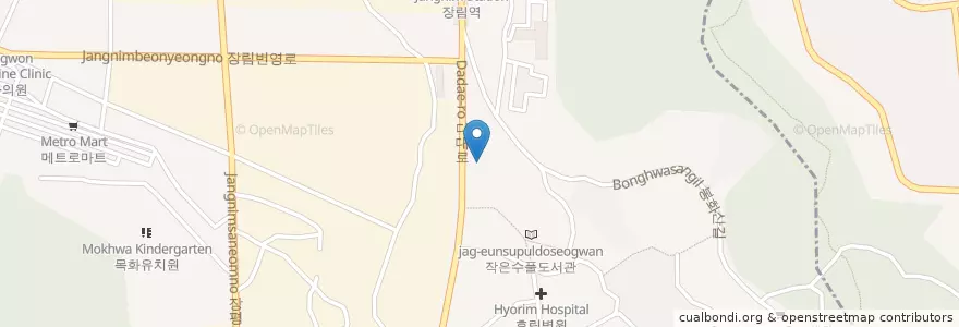Mapa de ubicacion de 향천횟집 en Zuid-Korea, Busan, 사하구, 장림동.