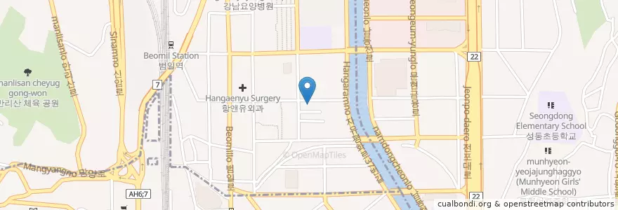 Mapa de ubicacion de 거창횟집 en كوريا الجنوبية, بسان, 범천동.