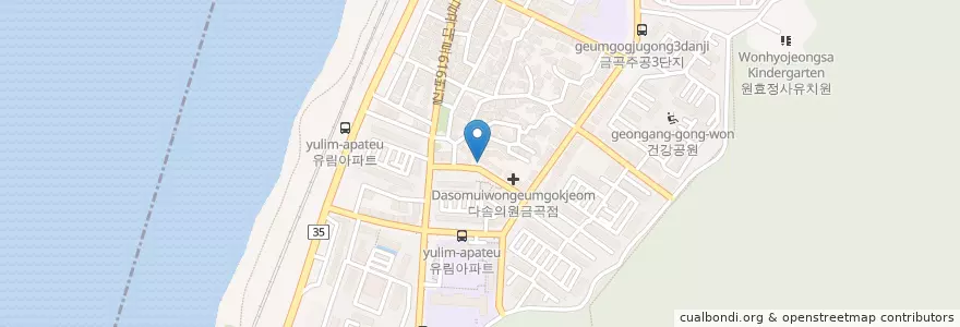 Mapa de ubicacion de 남지횟집 en Республика Корея, Пусан, 북구, 금곡동.