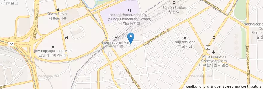 Mapa de ubicacion de 일미횟집 en Corea Del Sur, Busan, 부산진구, 부전동.