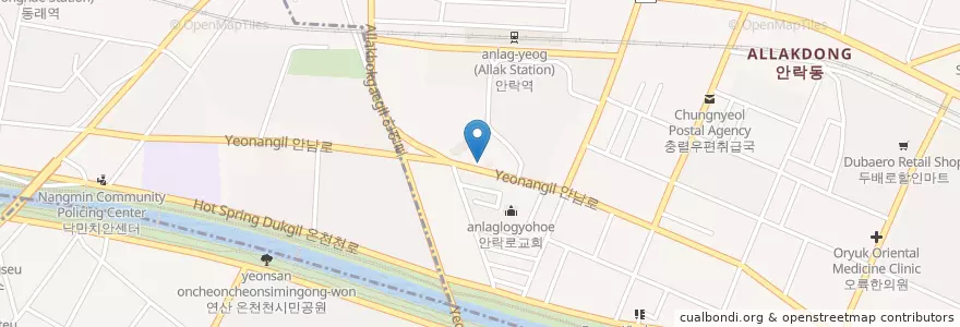 Mapa de ubicacion de 대어횟집 en Corée Du Sud, Busan, 동래구.
