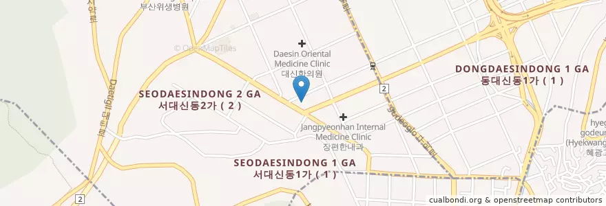 Mapa de ubicacion de Dongnam Fish Restaurant en South Korea, Busan, Seo-Gu.