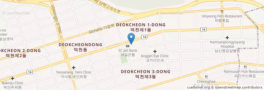 Mapa de ubicacion de 독도횟집 en Südkorea, Busan, Buk-Gu, Deokcheon-Dong.