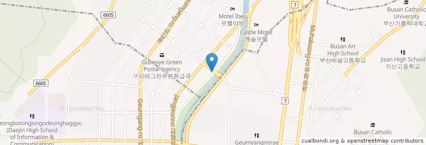 Mapa de ubicacion de 남해횟집 en 대한민국, 부산, 금정구, 구서동.