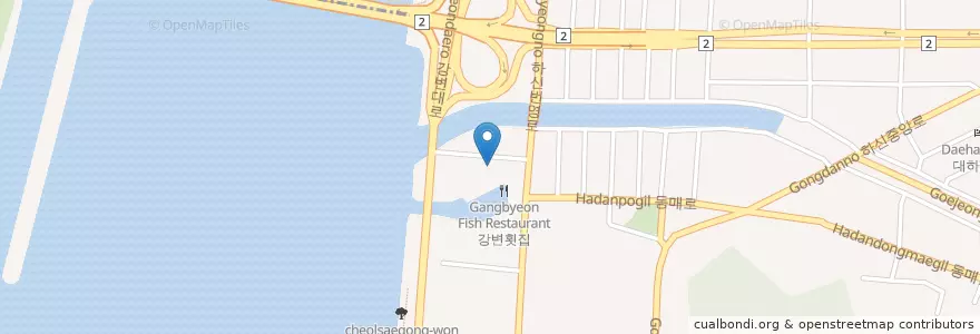 Mapa de ubicacion de 하단횟집 en Республика Корея, Пусан, 사하구.
