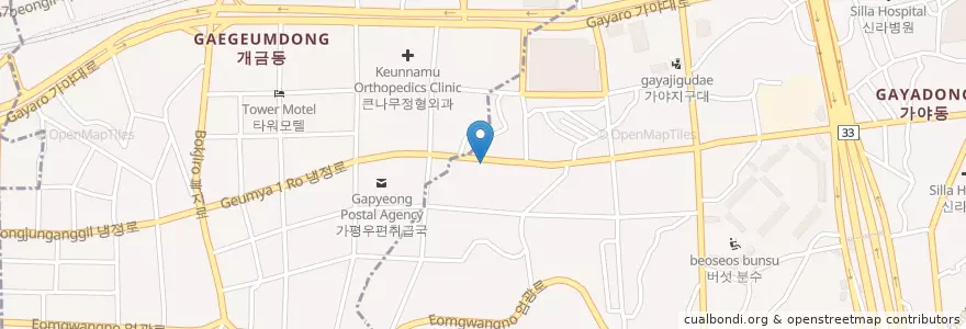 Mapa de ubicacion de 환성횟집 en Corée Du Sud, Busan, 부산진구, 개금동.