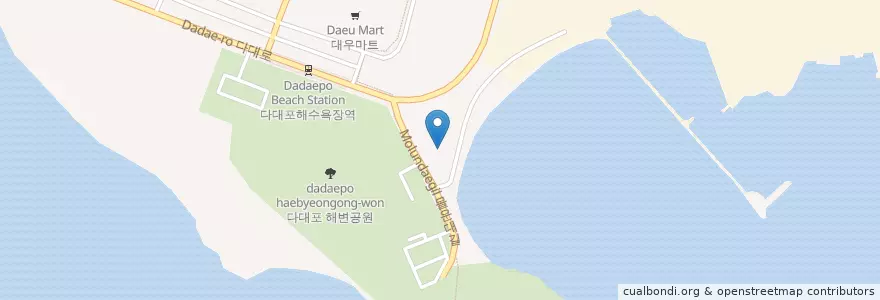 Mapa de ubicacion de 한려횟집 en Südkorea, Busan, Saha-Gu, Dadae-Dong.