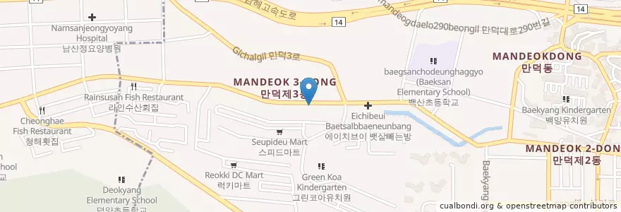 Mapa de ubicacion de 충무횟집 en Corea Del Sur, Busan, 북구, 만덕동.