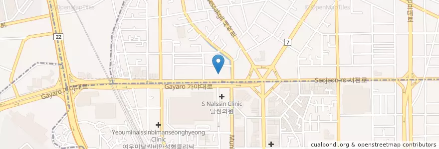 Mapa de ubicacion de 남천횟집 en Corea Del Sud, Busan, 부산진구, 부전동.