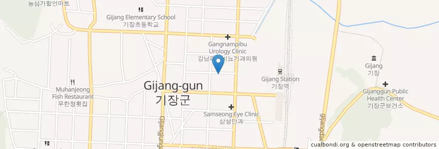 Mapa de ubicacion de 성활횟집 en Güney Kore, Busan, 기장군, 기장읍.