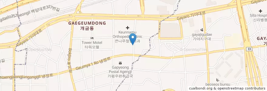 Mapa de ubicacion de 남해횟집 en كوريا الجنوبية, بسان, 부산진구, 개금동.