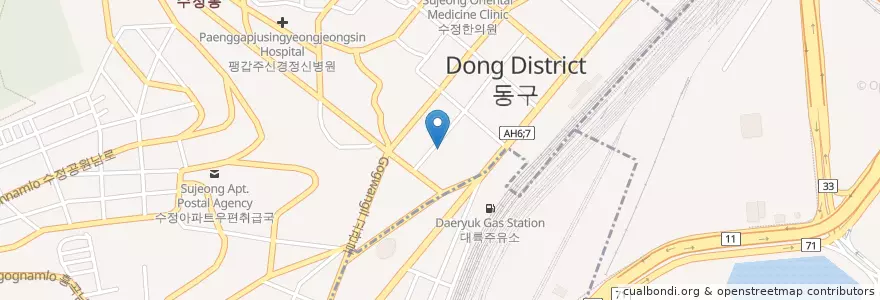 Mapa de ubicacion de 거제횟집 en 韩国/南韓, 釜山, 東區.