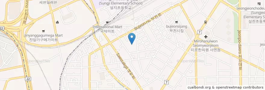 Mapa de ubicacion de 성원횟집 en كوريا الجنوبية, بسان, 부산진구, 부전동.