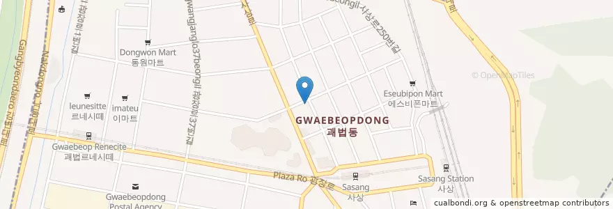 Mapa de ubicacion de 록산횟집 en Corea Del Sur, Busan, 사상구, 괘법동.