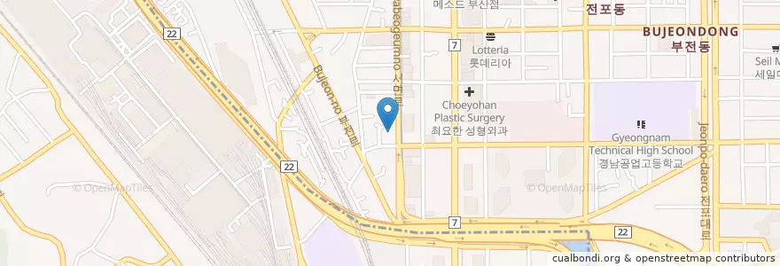 Mapa de ubicacion de 청해횟집 en Südkorea, Busan, Busanjin-Gu.