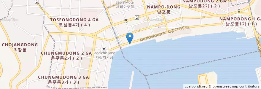 Mapa de ubicacion de 거제횟집 en 大韓民国, 釜山, 南浦洞.