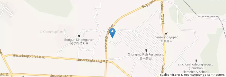 Mapa de ubicacion de 장원횟집 en Zuid-Korea, Busan, 사하구, 신평동.