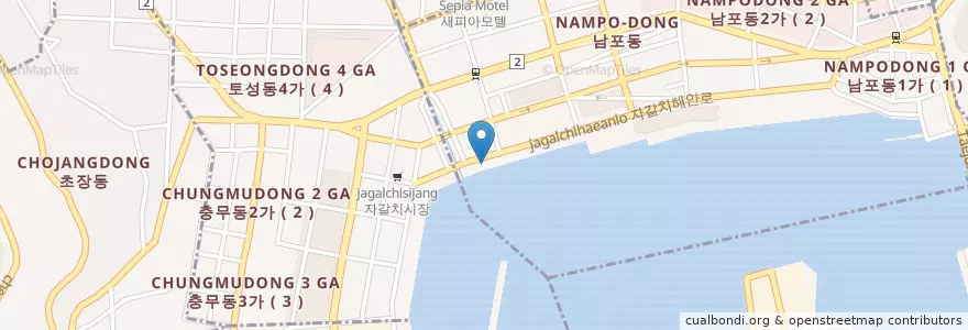 Mapa de ubicacion de 광미횟집 en Südkorea, Busan, Nampo-Dong.