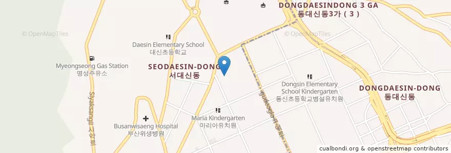 Mapa de ubicacion de 남지횟집 en 韩国/南韓, 釜山, 西區, 서대신동.