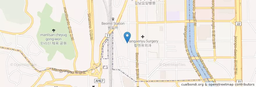 Mapa de ubicacion de 일출횟집 en Coreia Do Sul, Busan, 범천동.