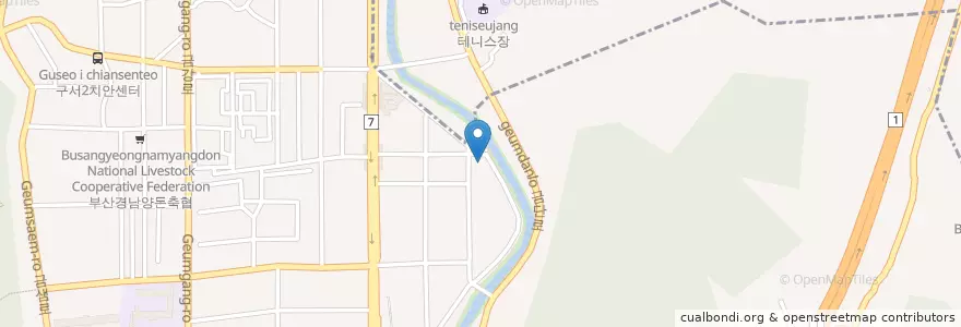 Mapa de ubicacion de 부성횟집 en 韩国/南韓, 釜山, 金井區, 구서동.