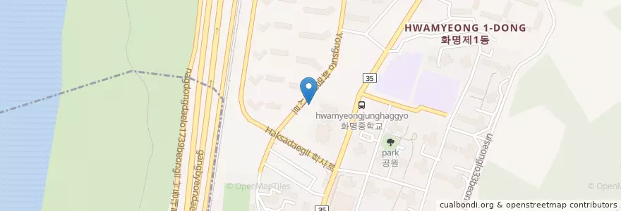 Mapa de ubicacion de 충무횟집 en 대한민국, 부산, 북구, 화명동.