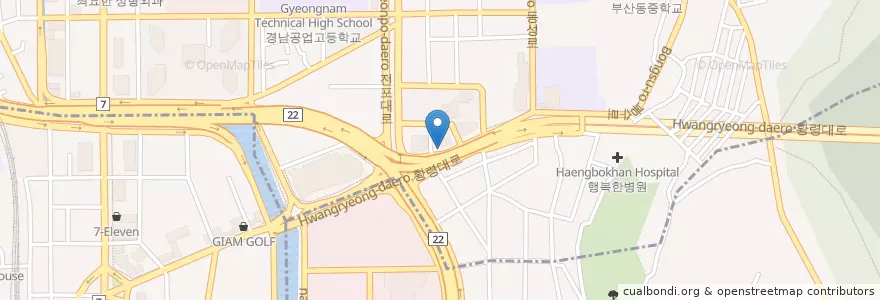 Mapa de ubicacion de 한라횟집 en Coreia Do Sul, Busan, 남구, 전포동.