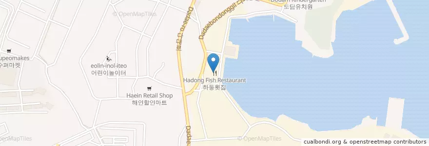 Mapa de ubicacion de Hadong Fish Restaurant en South Korea, Busan, Saha-Gu, Dadae-Dong.
