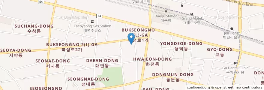 Mapa de ubicacion de 한진횟집 en Республика Корея, Тэгу, 중구, 성내동.