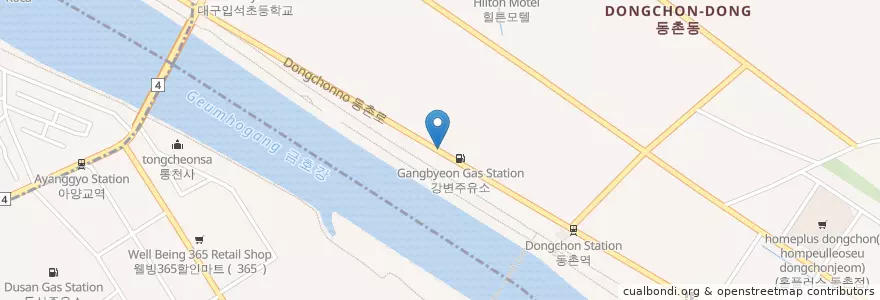 Mapa de ubicacion de Yudong Fish Restaurant en South Korea, Daegu, Dong-Gu.