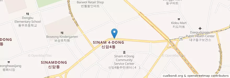 Mapa de ubicacion de 대성횟집 en 대한민국, 대구, 동구, 신암동.