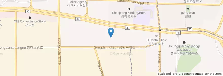 Mapa de ubicacion de 구룡포횟집 en Corée Du Sud, Daegu, 달서구, 이곡동.
