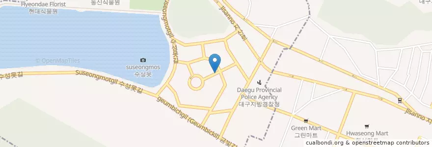 Mapa de ubicacion de 자연산횟집 en 韩国/南韓, 大邱, 壽城區, 두산동.